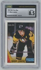 1987-88 O-Pee-Chee Mario Lemieux CSG NM/MINT+ . Pittsburgh Penguins #15