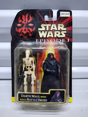 Darth Maul with Bonus Battle Droid 1999 STAR WARS Episode 1 MOC NEW D1 - Image 1 of 2