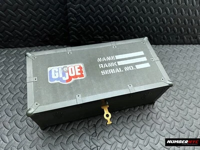 Caja de aparejos de almacenamiento vintage GI JOE 1975 verde militar armario Hasbro Foto 1 de 4