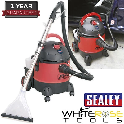Sealey Valeting Machine Wet & Dry with Accessories 20L 1250W/230V Car Interiors - Image 1 of 4