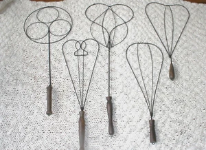 POTTERY BARN ASSORTED VINTAGE RUG BEATERS - SET OF 5 - Picture 1 of 7