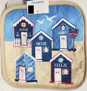 1 Soporte para Maceta Jumbo Impreso, 8"x8", NÁUTICO, 5 CASAS DE PLAYA DE VERANO EN LA ARENA, TL - Imagen 1 de 22