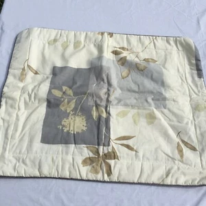 Yellow Grey Leaves Standard Pillow Sham Croscill 26" x 33" - Picture 1 of 8