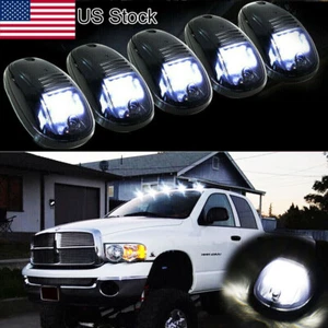 5x LED Smoked Lens Roof Top Cab White Running Light For Dodge Ram 1500 2500 3500 - Picture 1 of 7