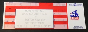 Roger Clemens Lee Smith Win Full Mint Unused Ticket 1988 White Sox vs Red Sox - Imagen 1 de 2