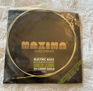 Maxima 2296 D.060 24 Carat Gold Jazz Classics RoundWound Electric Bass String - Picture 1 of 2