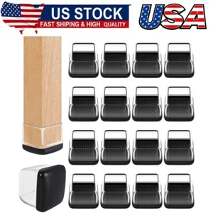 24Pcs Chair Leg Sliders for Carpet,Square Chair Glides,Furniture Leg Protectors - Picture 1 of 9