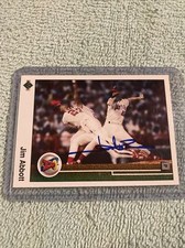 1989 Upper Deck JIM ABBOTT Rookie #755 Auto/Signed