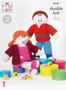 King Cole Dk Einfach Gestrickt Stricken Muster Rag Puppen 9141 - Bild 1 von 2