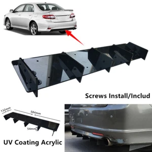 23x5" Fit For Toyota Corolla 2011-13 Rear Bumper Diffuser Shark Fin Universal - Imagen 1 de 8