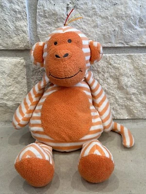 1y) Manhattan Toy GIGGLE BABY MONKEY Plush ORANGE STRIPED Stuffed Animal 15" - Изображение 1 из 4