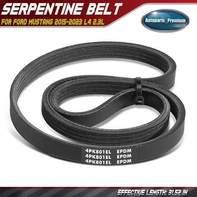 31.52 inch Air Conditioning Serpentine Belt for Ford Mustang 2015-2023 L4 2.3L - Image 1 of 4