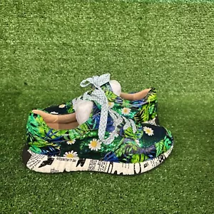 L'Artiste Spring Step Zingy Sneakers Sz 41 US 9.5-10 Green Multi Floral - Picture 1 of 16