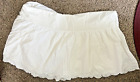Simply Shabby Chic Eyelet Dust Ruffle Bed Skirt White Full Size EUC