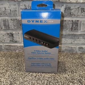 Dynex DX-VS201 S-Video Audio Video Selector Switch New Open Box - Picture 1 of 7