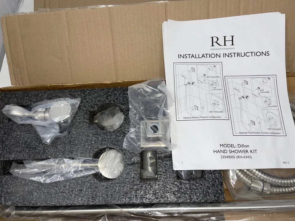 全新修复硬件狄龙手持洗澡淋浴 ~ 铂镍 ~ — 第 1/2 张图片