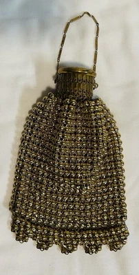 Antique Whiting & Davis Beggars Bag Gate Top Purse Rare! - Image 1 of 4