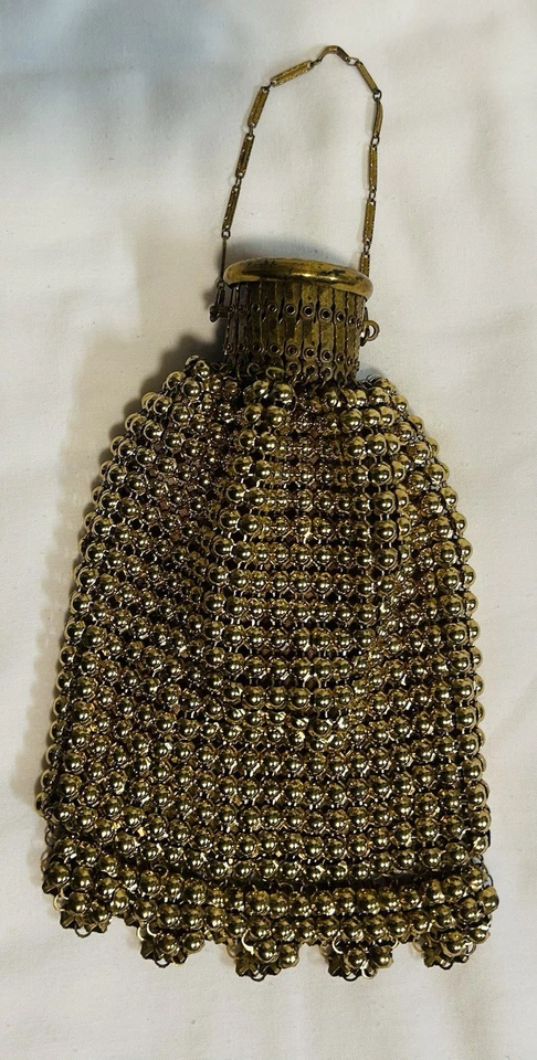 Antique Whiting & Davis Beggars Bag Gate Top Purse Rare! - Image 1 of 4