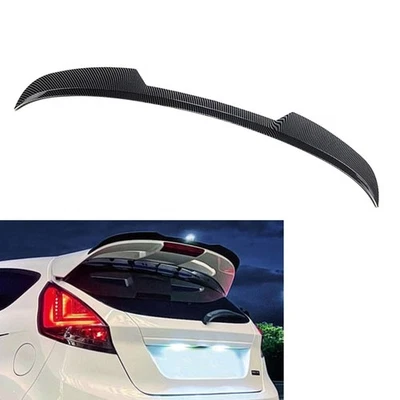 Car Rear Roof Spoiler Wing ABS For Ford Fiesta ST-Line 2008-2017 Carbon Fiber Foto 1 de 4