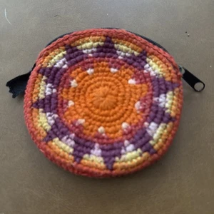 Handgewebte Boho Kleingeldbörse mit Sonnenmuster. Handgefertigte Geldbörse.  - Bild 1 von 12