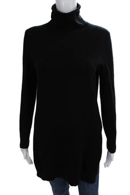 Suéter Theory para mujer 100 % cachemir cuello alto negro manga larga talla S Foto 1 de 4