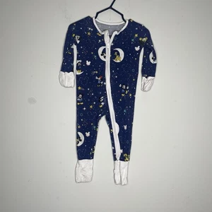 Little Sleepies Reißverschluss Kleinkind 3-6 Monate blau Mickey & Friends Bambus Disney - Bild 1 von 16