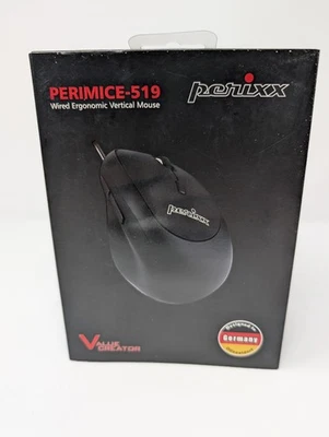 PERIMICE-519 Wired Ergonomic Vertical Mouse - Portable Small Design  - Image 1 of 3