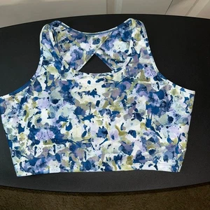 Reggiseno sportivo GapFit XL stampa acquerello buco della serratura schiena Activewear top - taglia XL - Foto 1 di 3