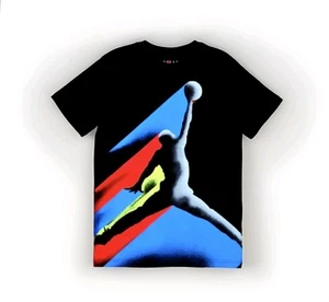 Nike AIR JORDAN JUMPMAN T-Shirt Boy's Black/Multi Size S (8-10) NWT - Picture 1 of 4
