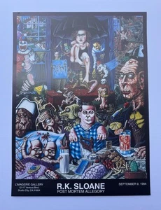 RK SLOANE POST MORTEM ALLEGORY POSTER LOWBROW ART R.K. - Picture 1 of 1