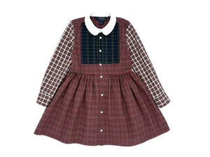 EUC Polo Ralph Lauren Holiday Mixed-Plaid Cotton Shirt Dress In Red & Green 5 - Picture 1 of 10