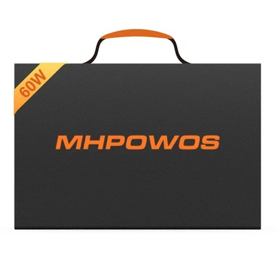 MHPOWOS 60W Portable Solar Panel Kits QC3.0 USB-A USB-C for Anker 521 300W Power Station