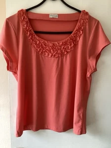 MINUET PETITE CORAL COLOUR PRETTY TOP SIZE 14 - Picture 1 of 15
