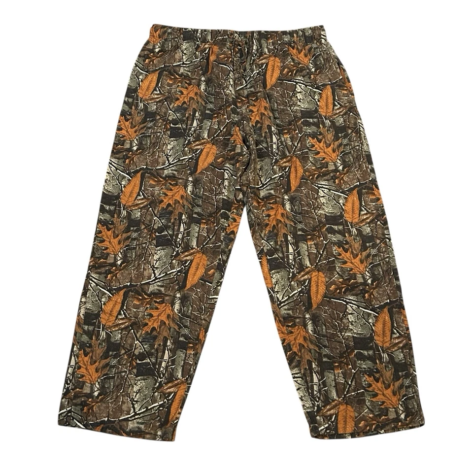 复古迷彩裤弹性抽绳腰 Fruit Of The Loom 100% 棉 XL — 第 1/4 张图片