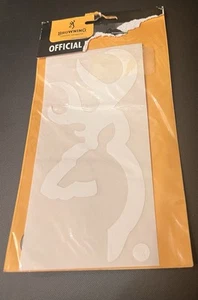 Calcomanía blanca oficial Browning Buckmark 6" #9099 - Imagen 1 de 2