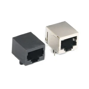 RJ45 Shielded 8P8C PCB Connectors - Ethernet Socket 8-Pin/Plastic Not SCH - Picture 1 of 7