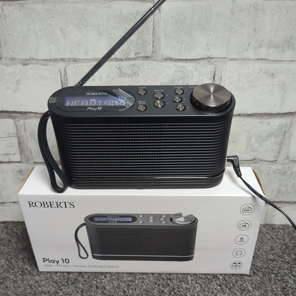 Roberts Radio PLAY10 DAB Digital With FM Tuner - Black. Opened Box But Not Used - Image 1 of 4