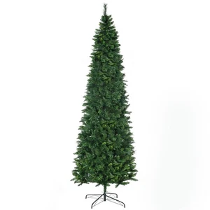 HOMCOM 9' Matita Albero di Natale Aghi di Pino Artificiale Auto Aperto Base Acciaio - Foto 1 di 11