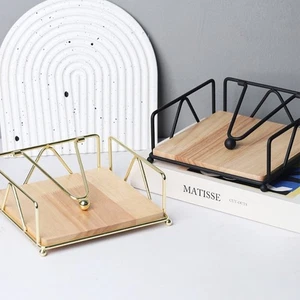 Flat Napkin Holder Paper Towel Dispenser Serviette Holder Home Napkin Stand Rack - Picture 1 of 14
