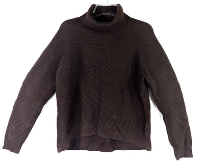Suéter Kuhl Cuello Alto Solado Acanalado Tejido Marrón Estilo 4406 Mujer M Foto 1 de 4