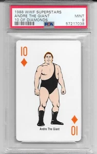 1988 WWF Superstars Playing Cards Andre the Giant 10 of Diamonds PSA 9 POP 3 WWE - Picture 1 of 1
