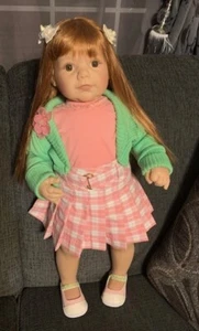 Lee Middleton Reva Redhead Toddler Baby Girl Doll 24" Going Out & Box - Picture 1 of 7