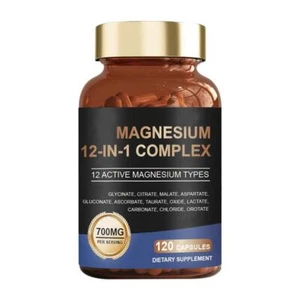 Magnesium 12-in-1 Komplexkapseln 700mg Nahrungsergänzungsmittel - Bild 1 von 10