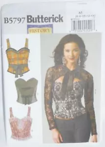 Historical Corset Bustier Boned Sash Shrug Costume Sewing Pattern 6-14 Cosplay - Picture 1 of 4