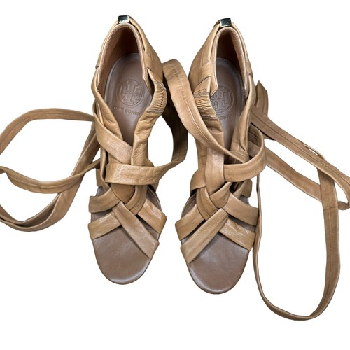 TORY BURCH Tacchi a spillo in pelle con tacco avvolgente Lounge Baby in pelle marrone 10 5 M