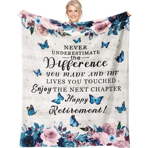 Retirement Blanket Retirement Gifts for Women 2024 Farewell Gifts for Coworke... - Picture 1 of 7