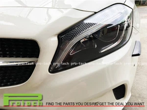 JPM Carbon Fiber Front Bumper Canards Splitter Fins 2pcs for W176 A180 A200 A250 - Picture 1 of 4