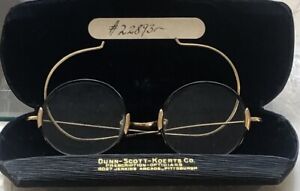 Vintage 18-1900’s Gold Plated Glasses-Dunn-Scott-Koerts Co.