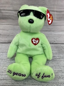 SUMMERTIME FUN Atlanta Original Beanie Babys TY klein grün Teddybär Tier - Bild 1 von 12