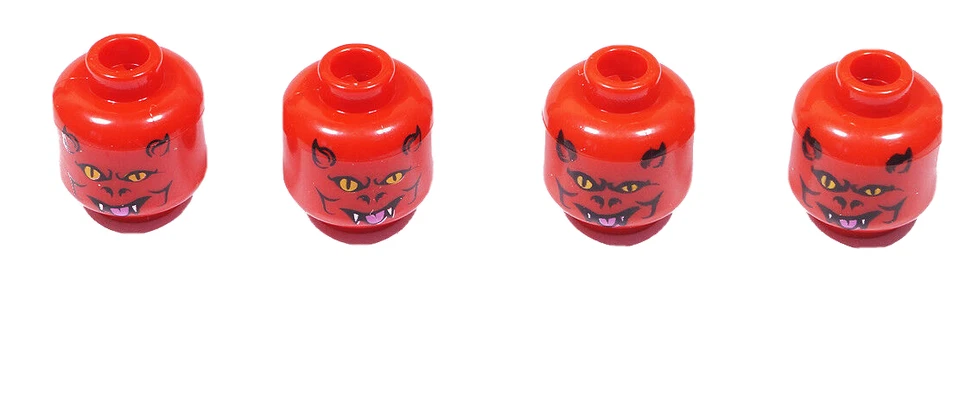 LEGO - 4 Köpfe Teufel rot / Teufels - Gesicht / 4 Head Devil 3626bpb0389 NEUWARE - Bild 1 von 1